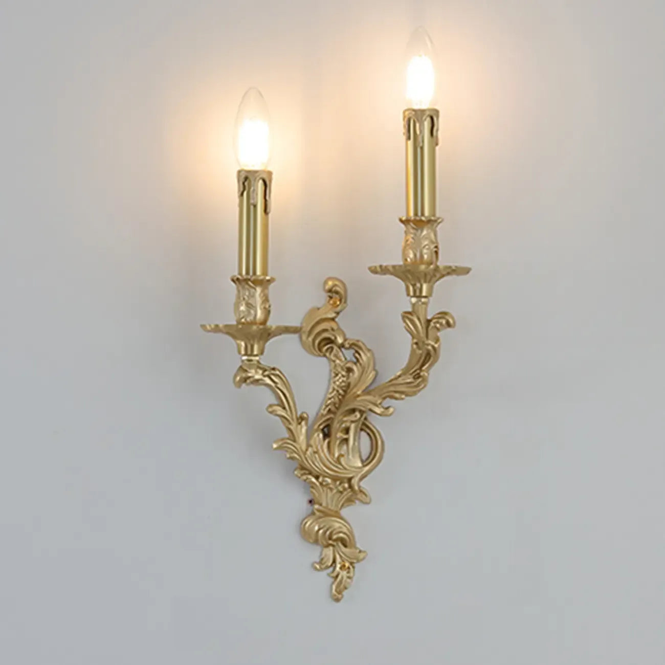 Modern Indoor Ornate Brass Wall Sconce for Hallway Lighting