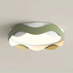 4.5 White Wave Modern Flush Mount Ceiling Light for Bedroom