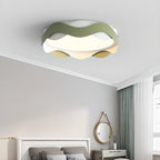 4.5 White Wave Modern Flush Mount Ceiling Light for Bedroom