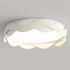 4.5 White Wave Modern Flush Mount Ceiling Light for Bedroom