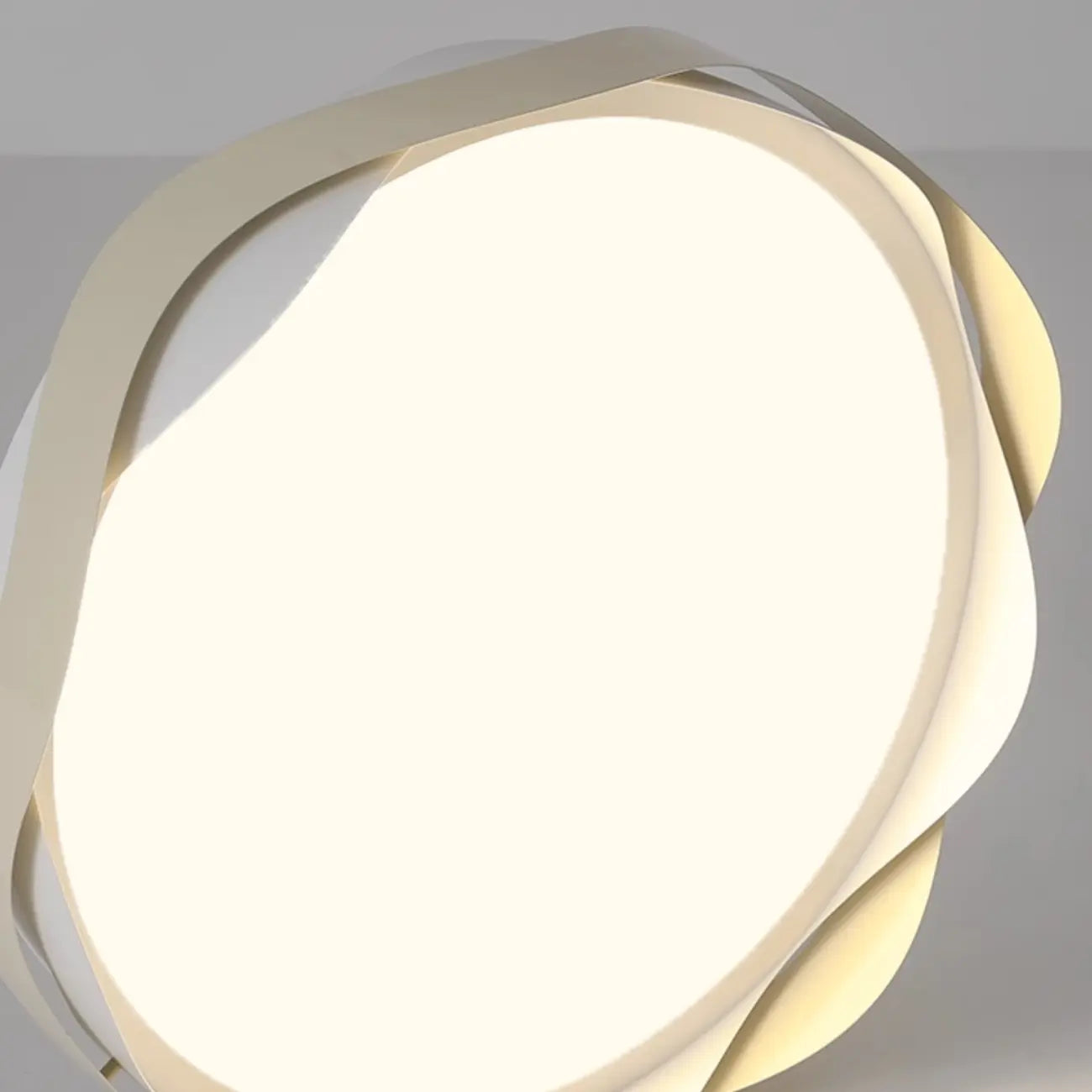 4.5 White Wave Modern Flush Mount Ceiling Light for Bedroom