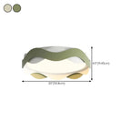 4.5 White Wave Modern Flush Mount Ceiling Light for Bedroom