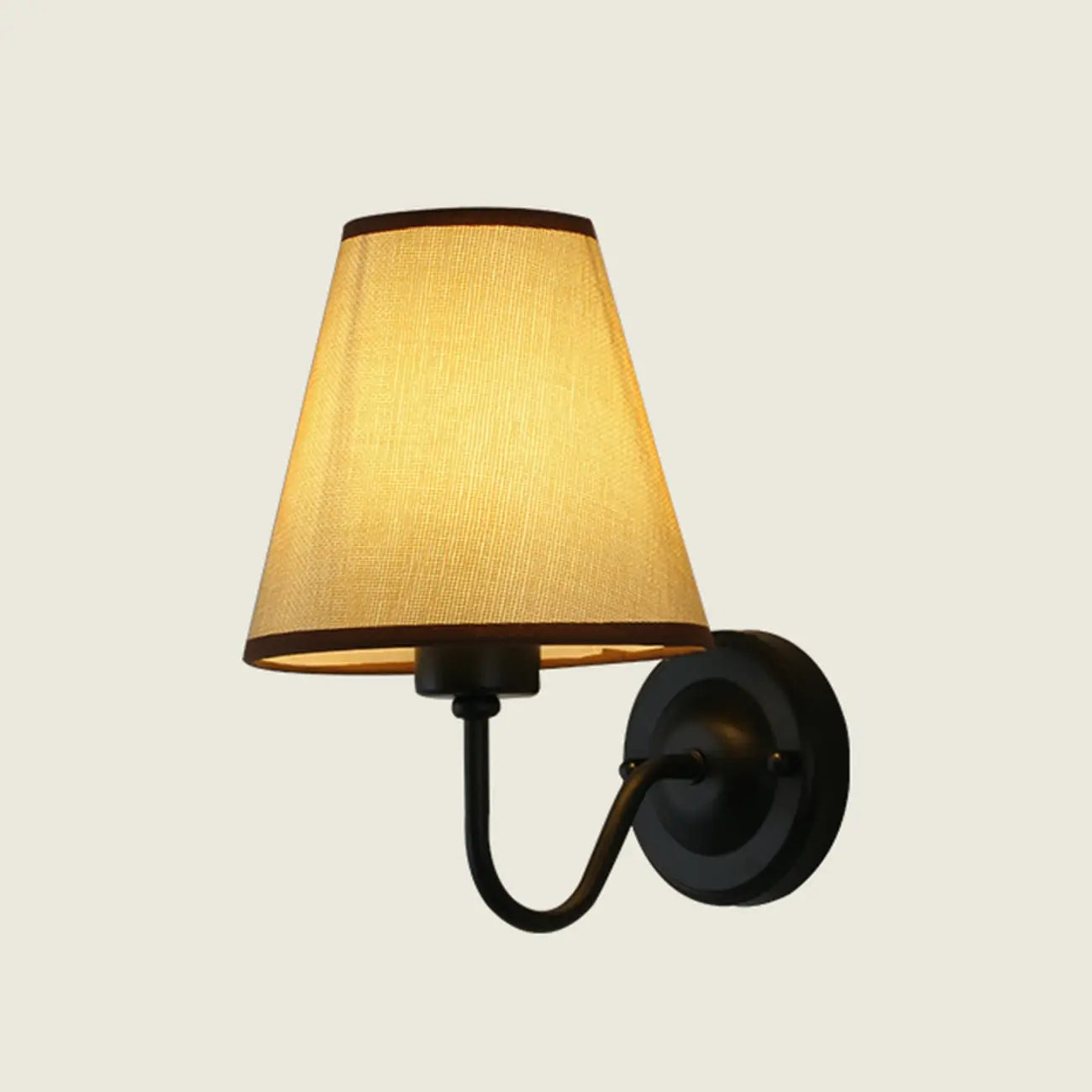 Vintage Wall Sconce with Fabric Shade for Residential Use