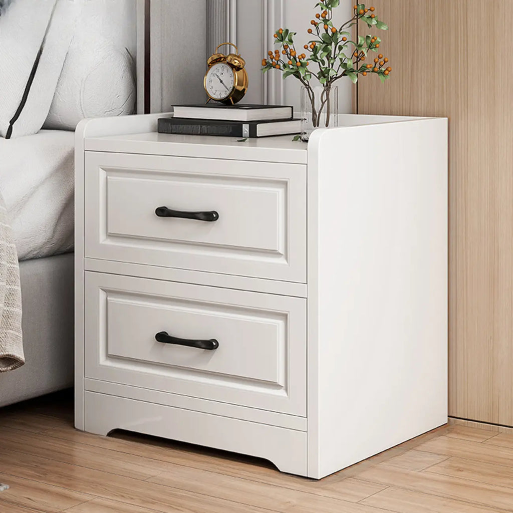 Small Wooden 1-Drawer Open Storage Nightstand Nut-Brown