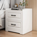 Small Wooden 1-Drawer Open Storage Nightstand Nut-Brown