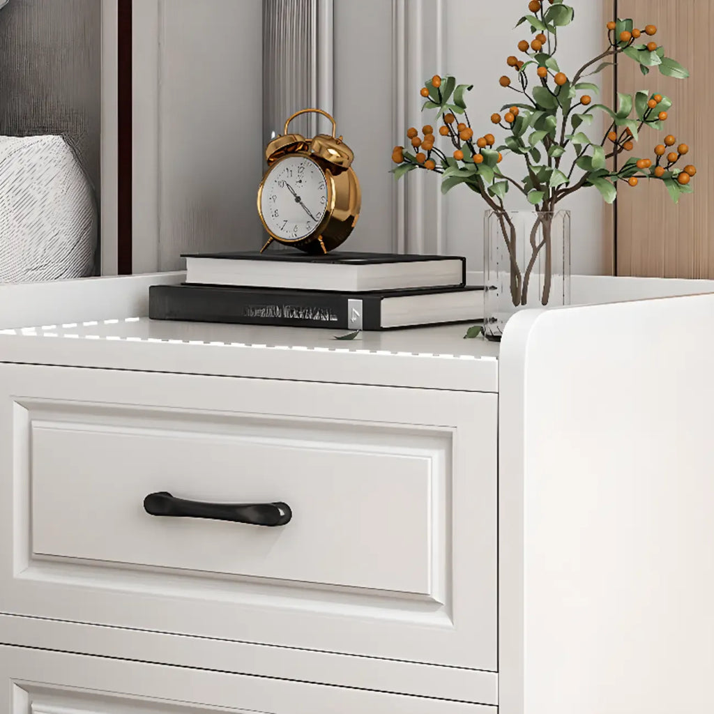Small Wooden 1-Drawer Open Storage Nightstand Nut-Brown