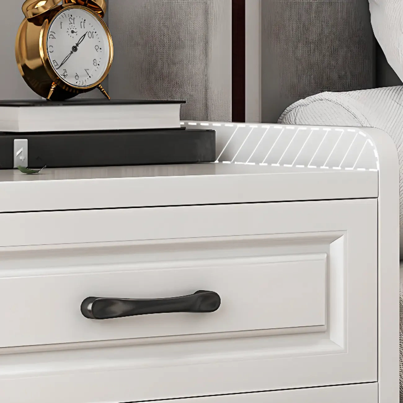 Small Wooden 1-Drawer Open Storage Nightstand Nut-Brown