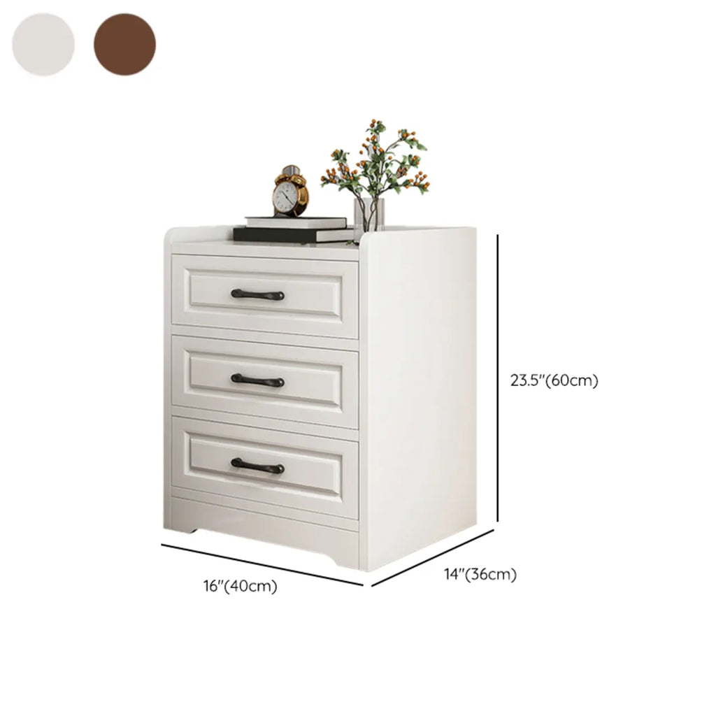 Small Wooden 1-Drawer Open Storage Nightstand Nut-Brown