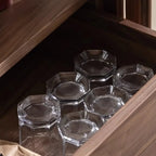Sitting Room Old School Walnut Glass Cabinet with Illuminating
