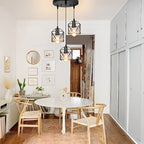 Industrial Black 1/3 Light Pendant Lights for Kitchen Island Hanging