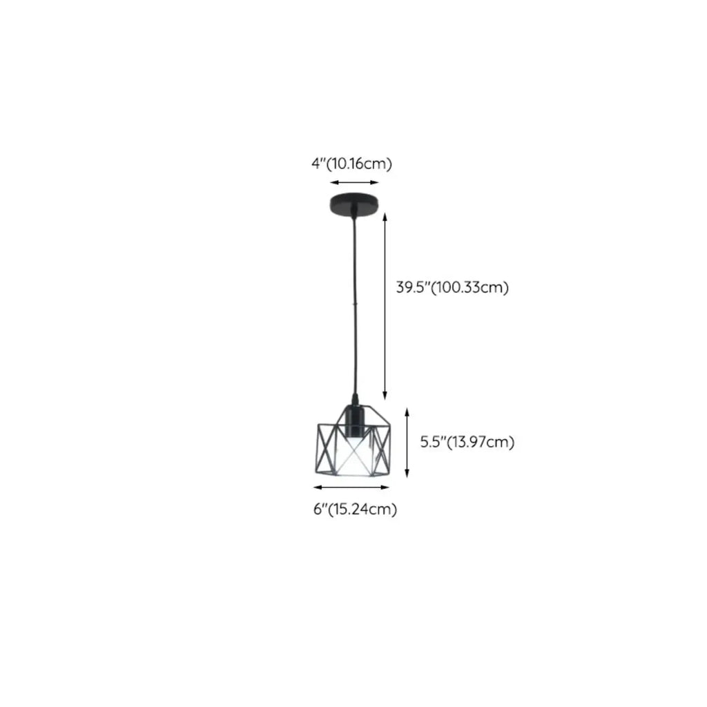 Industrial Black 1/3 Light Pendant Lights for Kitchen Island Hanging