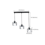 Industrial Black 1/3 Light Pendant Lights for Kitchen Island Hanging