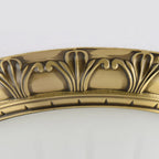 Victorian White Glass Brass Dome Flush Mount Light