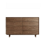 Mid-Century Modern Brown Wood Storage Cabinet for Living Room