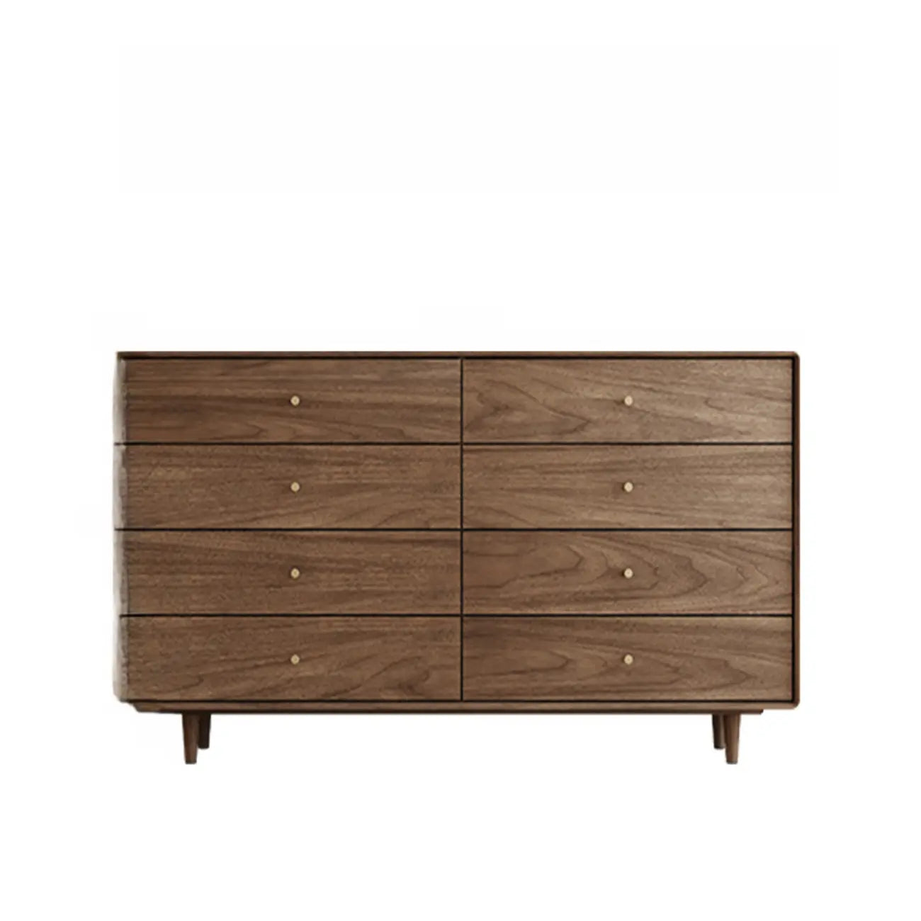 Mid-Century Modern Brown Wood Storage Cabinet for Living Room