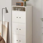 Modern White Wooden Utility Storage Cabinet for Living Room