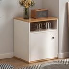 Modern White Wooden Utility Storage Cabinet for Living Room