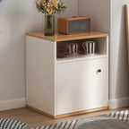 Modern White Wooden Utility Storage Cabinet for Living Room