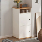 Modern White Wooden Utility Storage Cabinet for Living Room