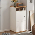Modern White Wooden Utility Storage Cabinet for Living Room