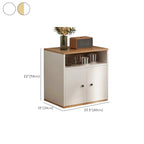 Modern White Wooden Utility Storage Cabinet for Living Room