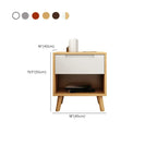 Narrow Solid Wood Bedside 2 Drawers Nightstand in Natural