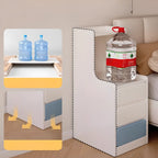 Modern Bedside Table with Drawers - White Nightstand
