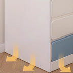 Modern Bedside Table with Drawers - White Nightstand