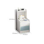 Modern Bedside Table with Drawers - White Nightstand