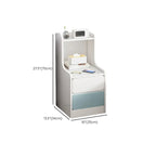 Modern Bedside Table with Drawers - White Nightstand