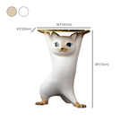 Modern Cute Cat-Shaped Golden Round Top Side Table