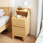 Bedroom Natural Wood Storage Drawer Function Nightstand