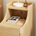 Bedroom Natural Wood Storage Drawer Function Nightstand