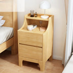 Bedroom Natural Wood Storage Drawer Function Nightstand