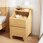 Bedroom Natural Wood Storage Drawer Function Nightstand