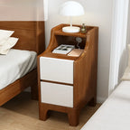 Bedroom Natural Wood Storage Drawer Function Nightstand