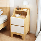 Bedroom Natural Wood Storage Drawer Function Nightstand