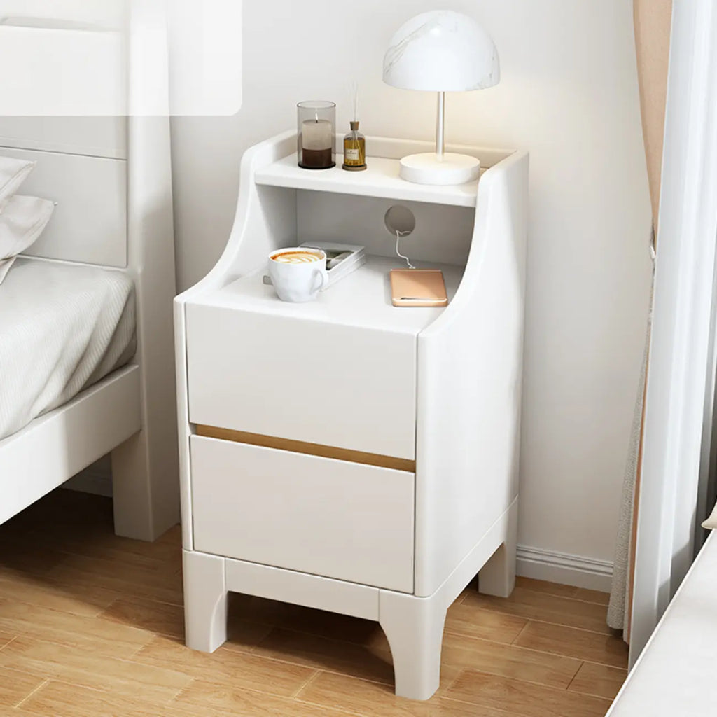 Bedroom Natural Wood Storage Drawer Function Nightstand