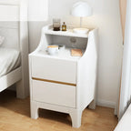 Bedroom Natural Wood Storage Drawer Function Nightstand