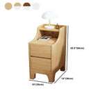 Bedroom Natural Wood Storage Drawer Function Nightstand