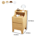 Bedroom Natural Wood Storage Drawer Function Nightstand