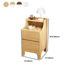 Bedroom Natural Wood Storage Drawer Function Nightstand