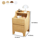 Bedroom Natural Wood Storage Drawer Function Nightstand