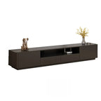 Modern Black Wooden TV Stand with Cable Management
