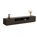 Modern Black Wooden TV Stand with Cable Management