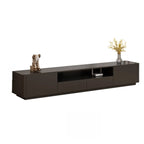 Modern Black Wooden TV Stand with Cable Management