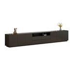Modern Black Wooden TV Stand with Cable Management