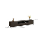 Modern Black Wooden TV Stand with Cable Management