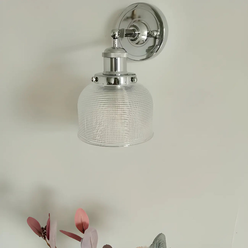 Modern Cylinder Glass Wall Sconce for Living Room Decor