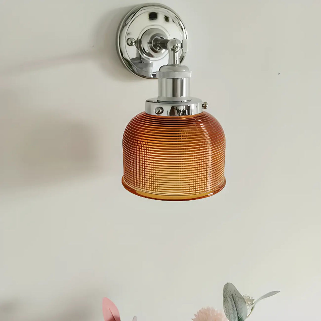 Modern Cylinder Glass Wall Sconce for Living Room Decor